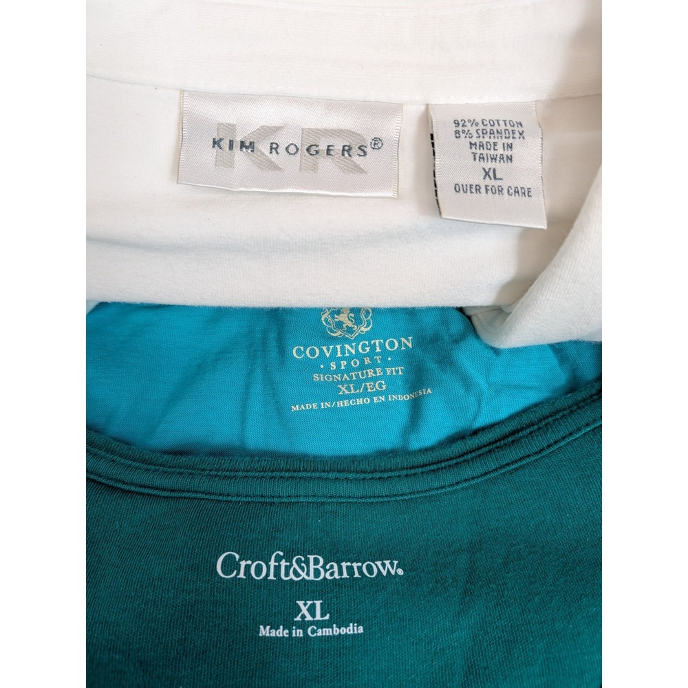 Lot of 3 Tops XL Kim Rogers Croft & Barrow Covington Long Sleeve Tee Shirt Bundl - Picture 3 of 6